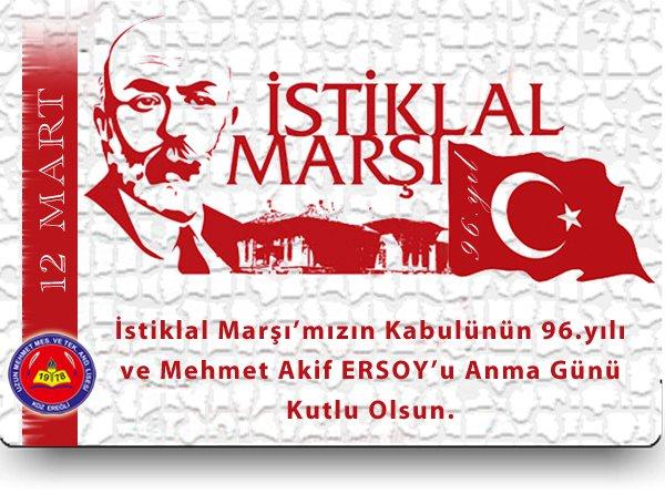 12 Mart İstiklal Marşı´nın Kabulünün 96.yılı ve Mehmet Akif ERSOY´u Anma Günü dolayısıyla okulumuzda program yapılmıştır.